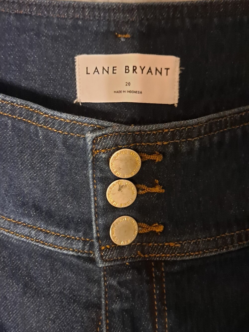 Lane Bryant Women's Wide Leg Jeans - Dark Blue Sz 20 - Picture 5 of 8